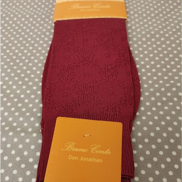 BRUNO CONTE MEN'S SILKY DRESS SOCK FASHION COLORS. - Picture 1 of 4